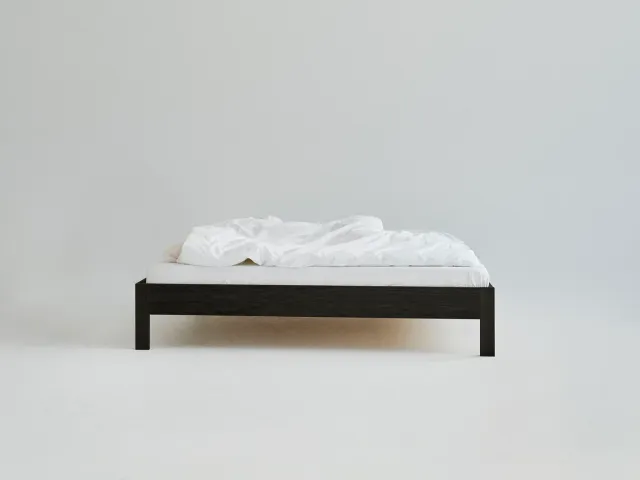RYE Ejer ex Headboard sengestel sortbejdset massiv eg
