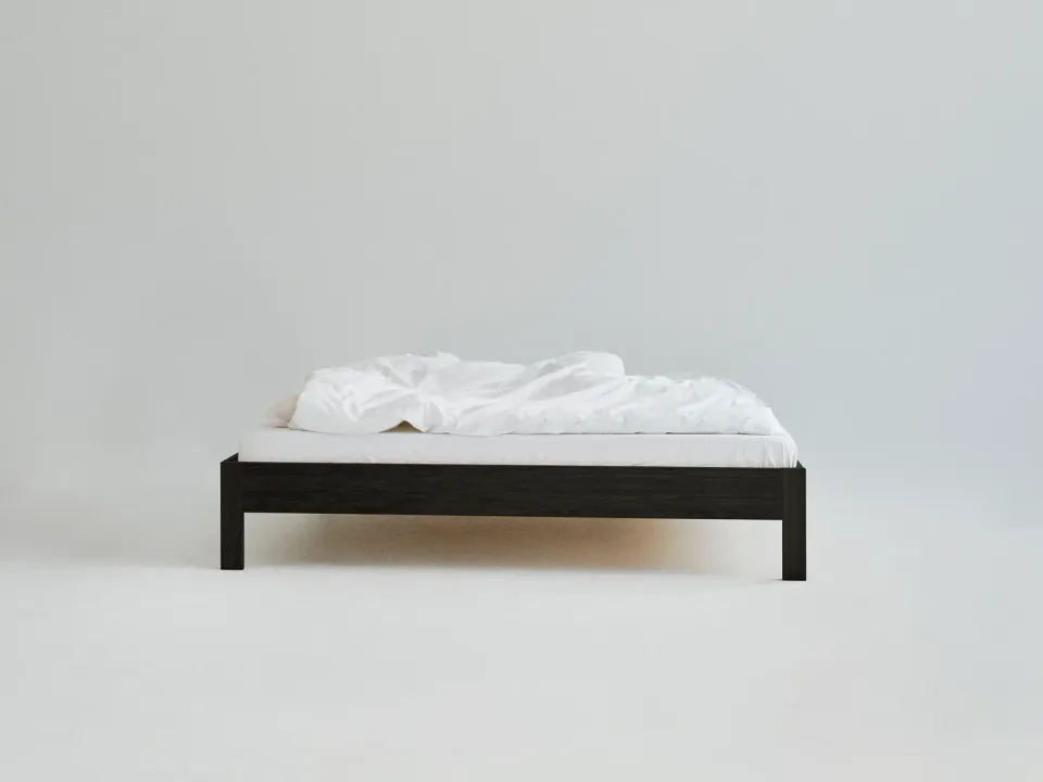 RYE Ejer ex Headboard sengestel sortbejdset massiv eg