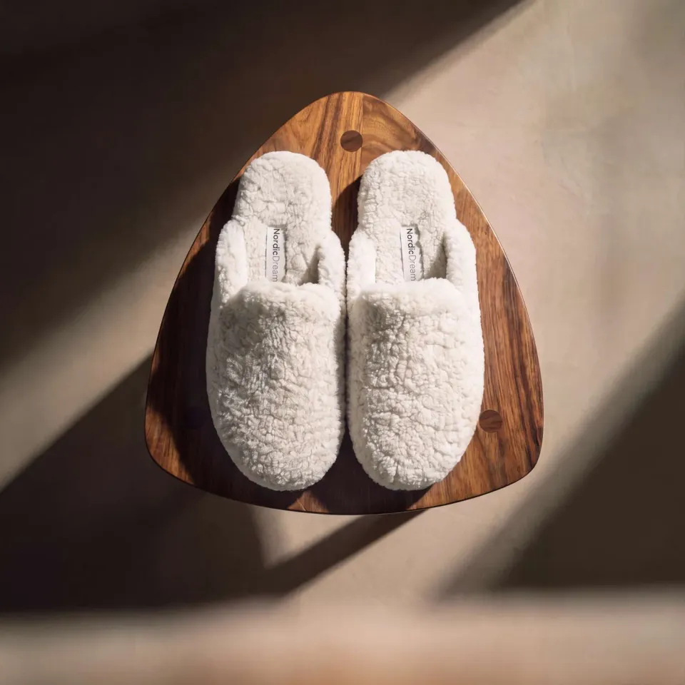 Ragna hjemmesko M 40-41 cream uld