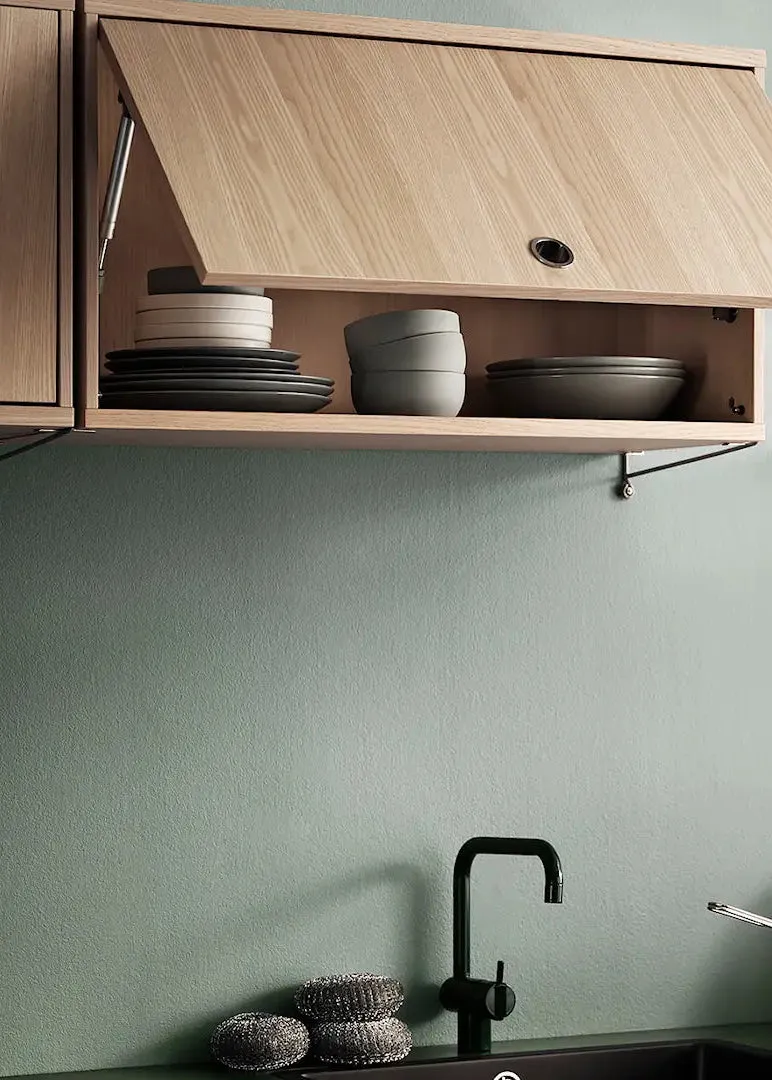 String Furniture Kitchen N køkkenreol hvid valnød