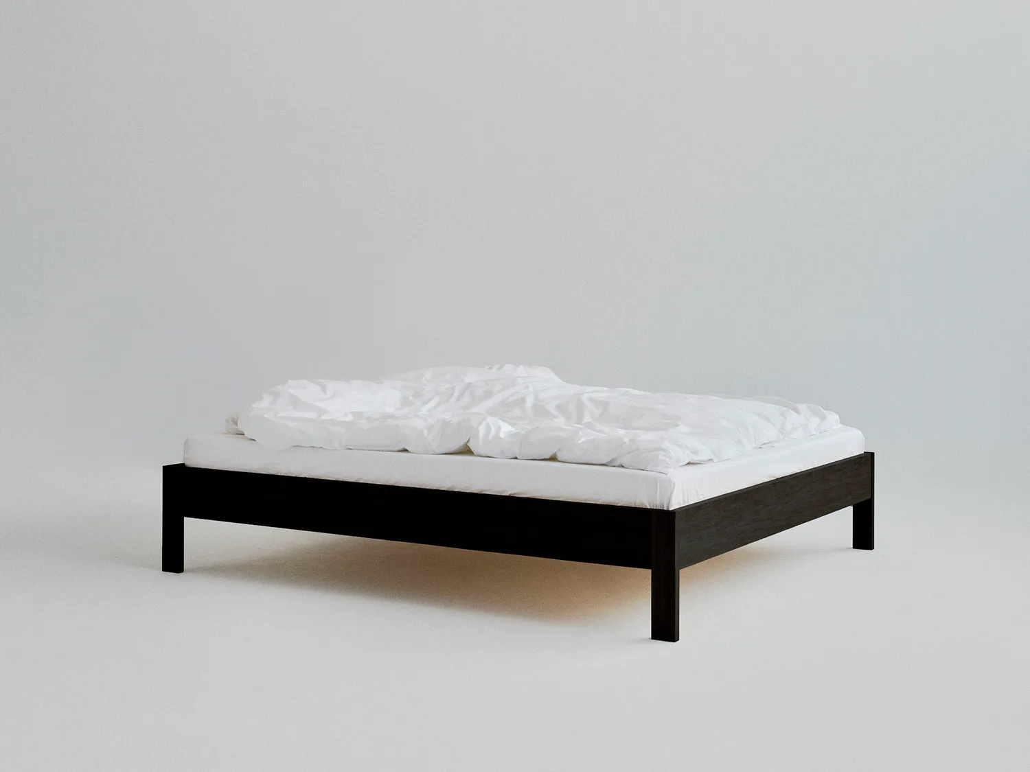 RYE Ejer ex Headboard sengestel sortbejdset massiv eg