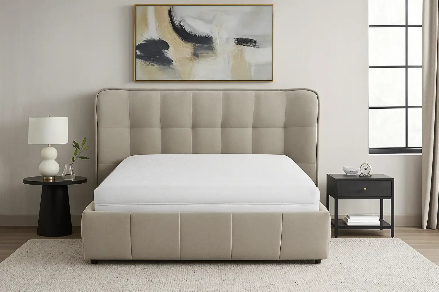 Trivilita Dallas opbevaringsseng med bred gavl blød