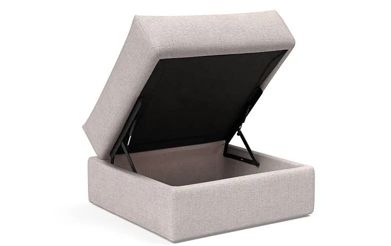 Ragna puf 75x75 sand med opbevaring