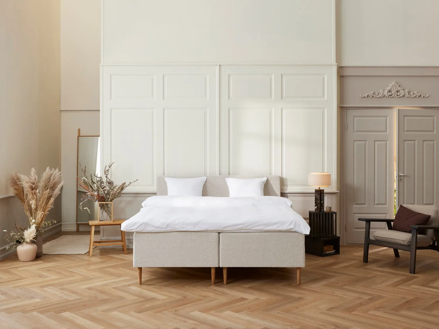 Fabrikkens Luksus Stockholm boxmadras 160x200 sand