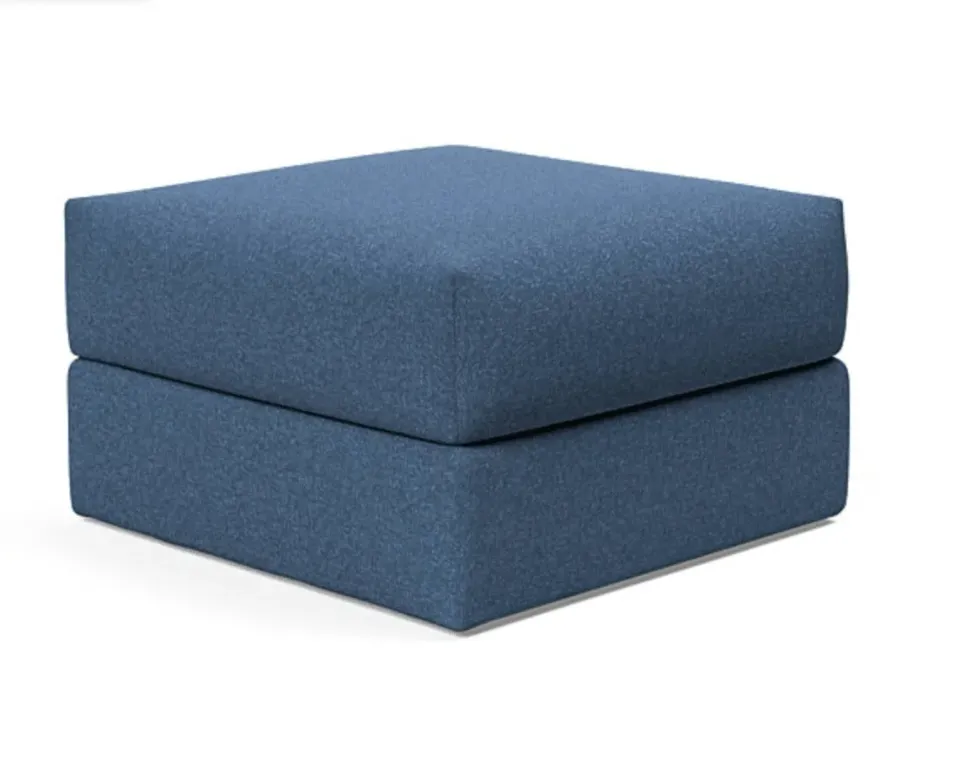 Ragna puf 75x75 dyb blå med opbevaring