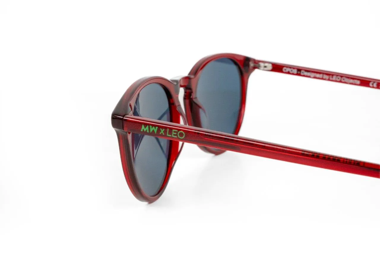 LEOObjects New Depp solbriller limited edition rød