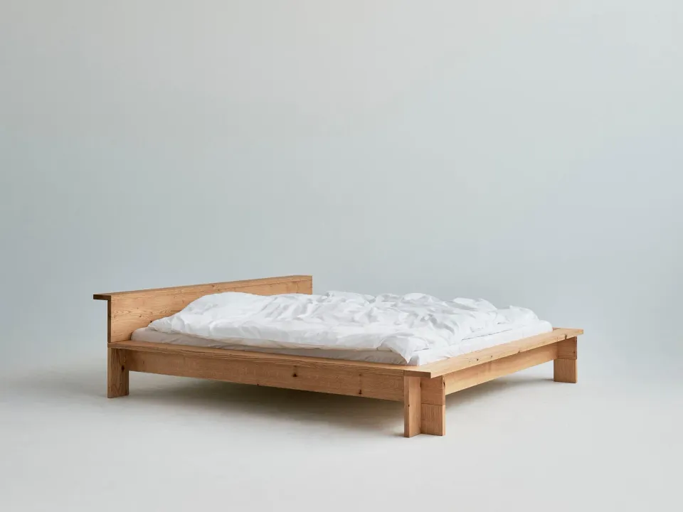 RYE Hem Bed Frame træprøve 2 stk rød eg