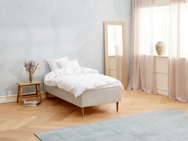 Fabrikkens Kølende boxmadras 80x200 sand fast kølende