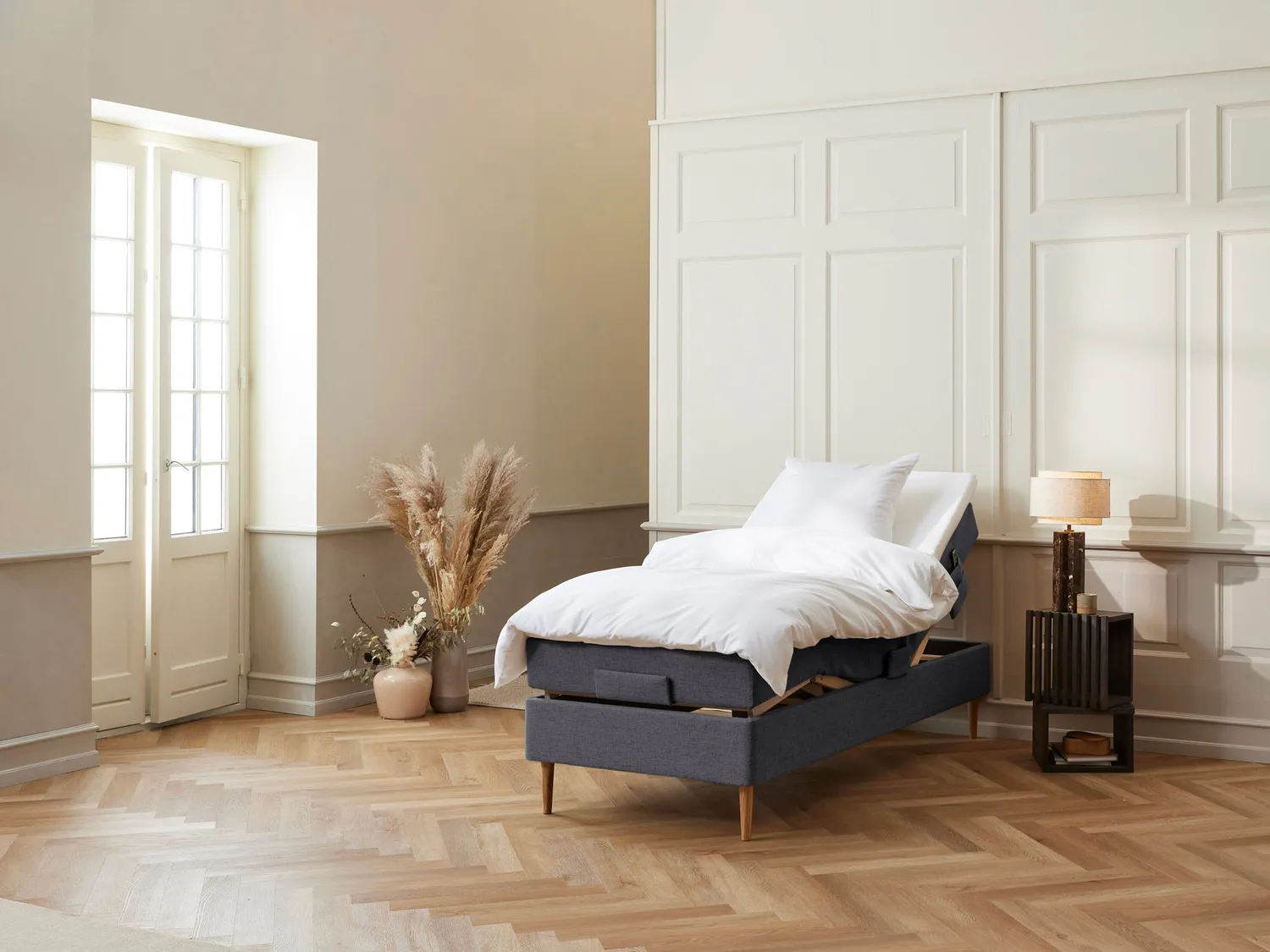 Sengefabrikken Luksus Stockholm elevationsseng 80x200 antracit