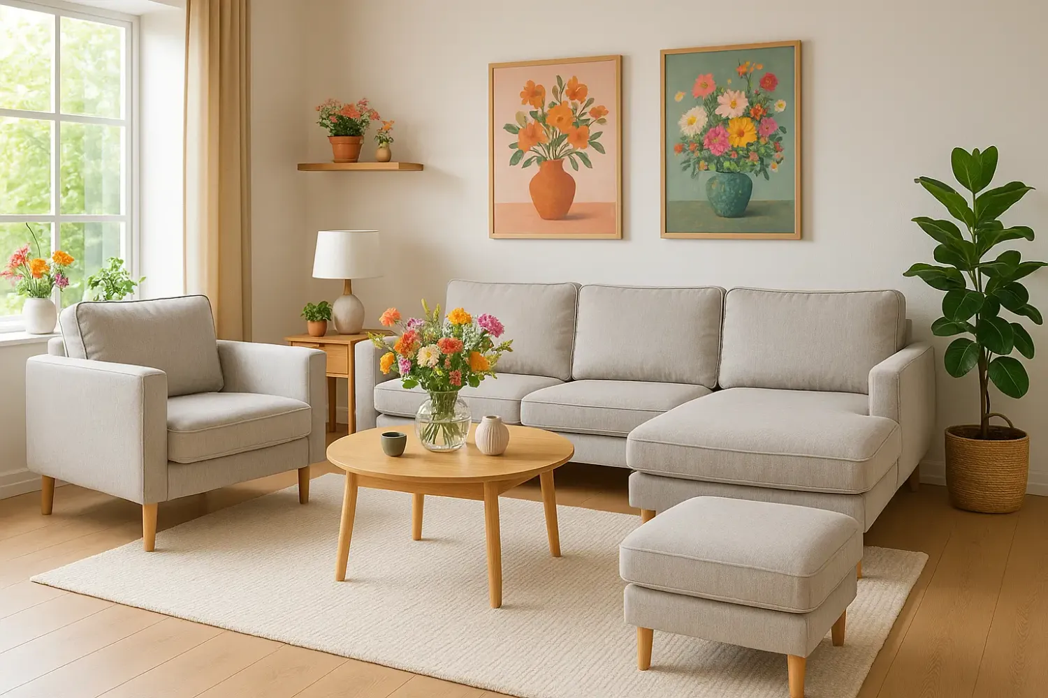 Trivilita Street sofa med træben – 60 cm dyb
