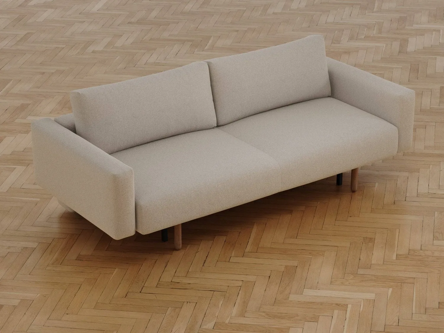 Maya sovesofa 140x200 bouclé beige fast