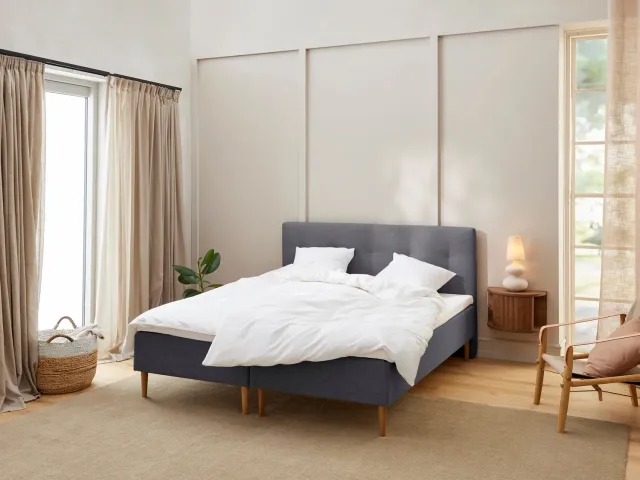 Sengefabrikken Komfort boxmadras 160x200 antracit fast