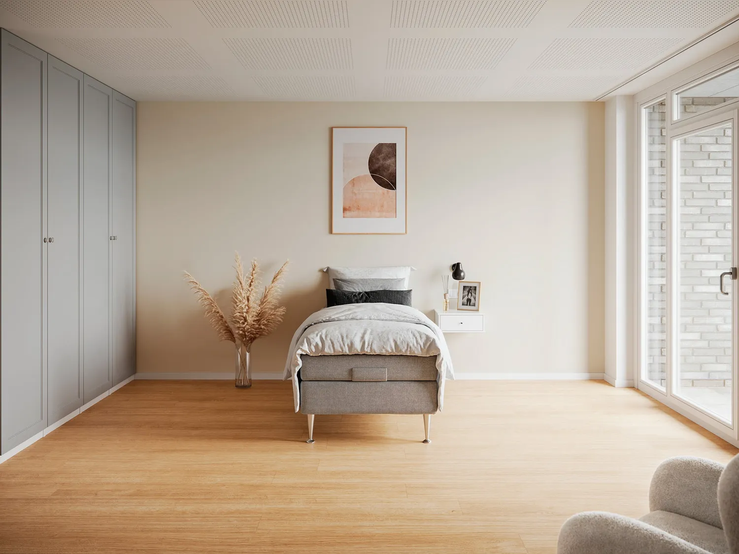 Fabrikkens Platin Elevation Elevationsseng 90x200 Lysegrå