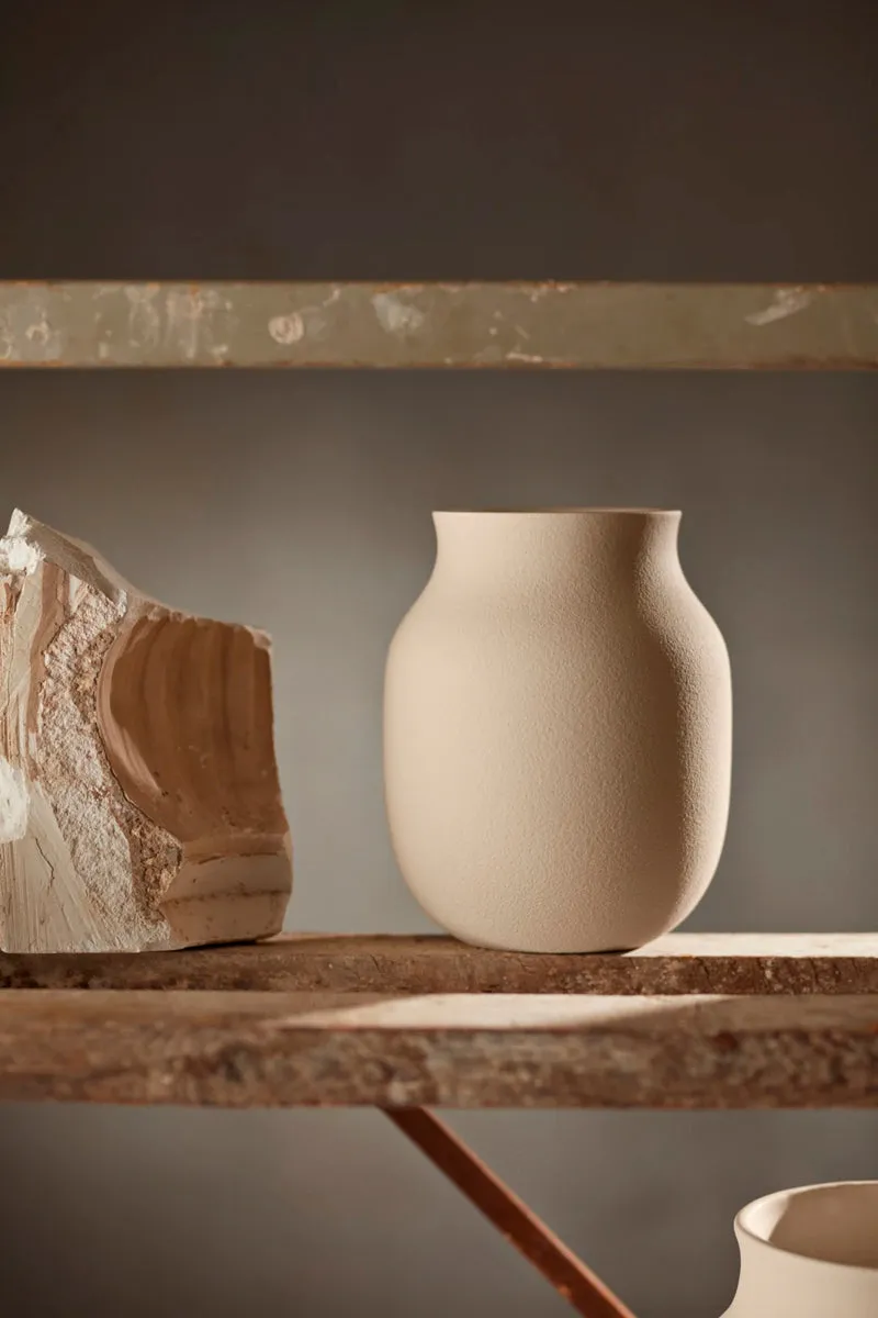 Kähler Studio Omaggio vase H20 cm sand keramik