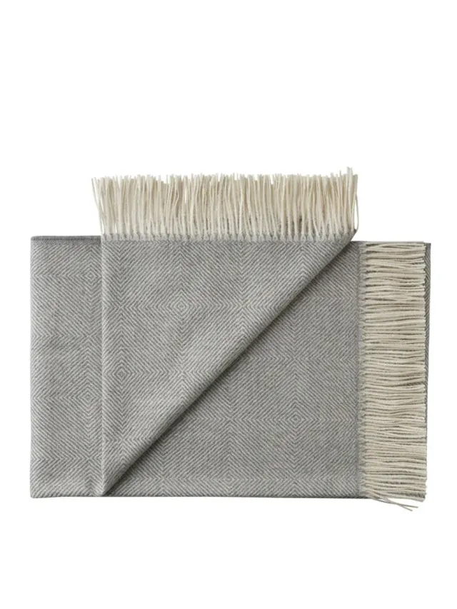 Silkeborg La Paz plaid light grey baby alpaka 130x200
