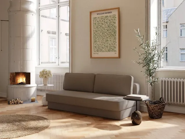 Ragna Naia 338 sovesofa 140x200 brun stof