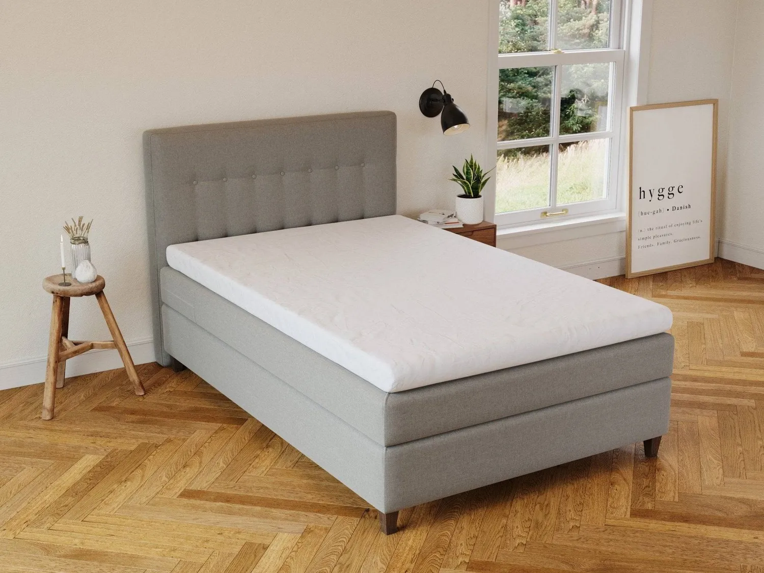 Ragna kuvertlagen U-split 180x200 hvid bomuld