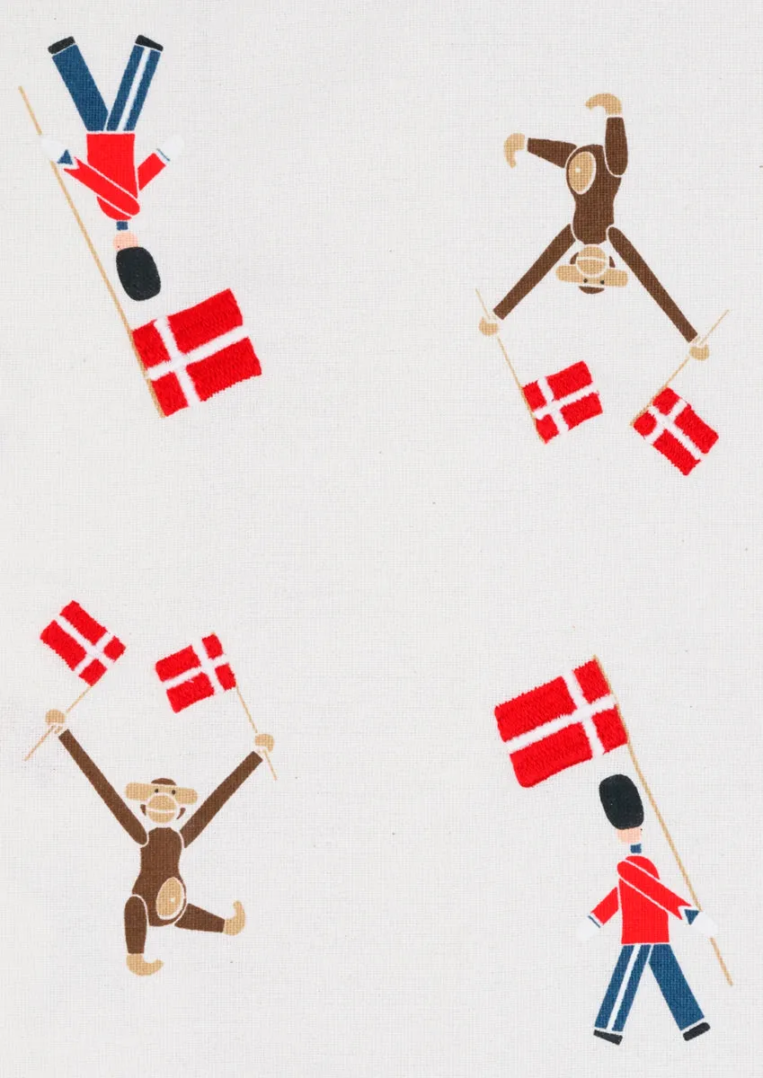 Kay Bojesen Fødselsdagsdug hvid broderet bomuld