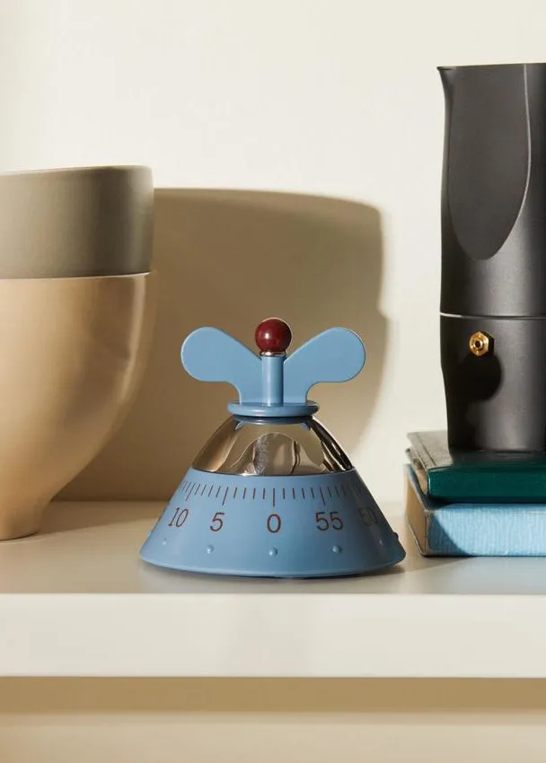 Alessi Kitchen Timer køkkentimer lyseblå mekanisk
