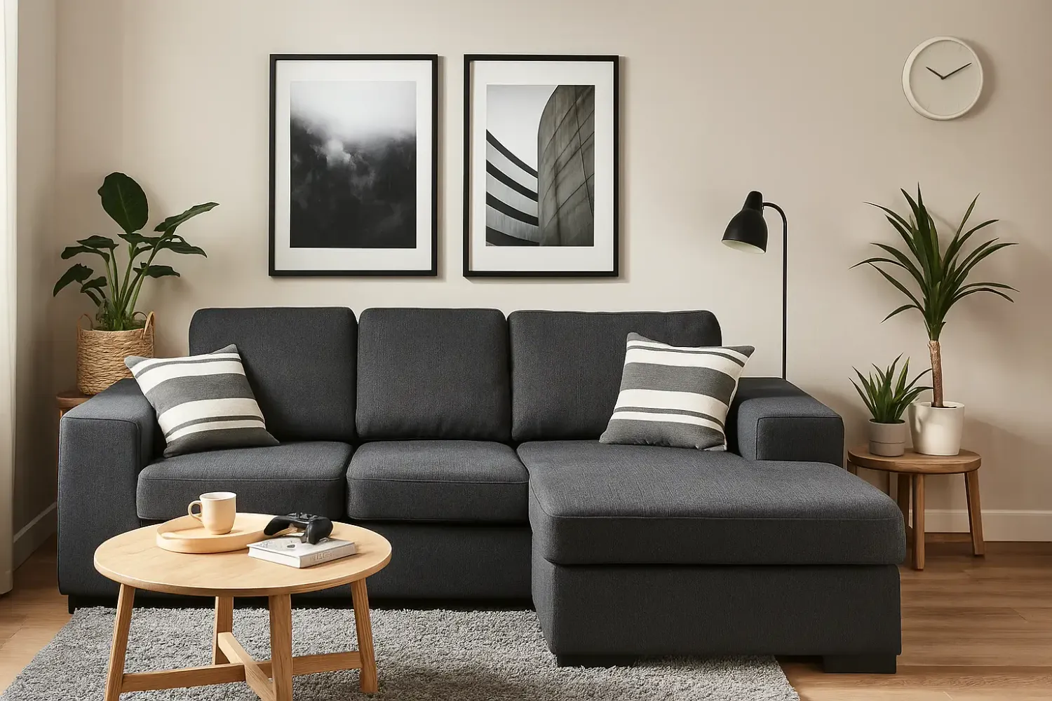 Trivilita Nevada sofa med chaiselong lav dyb
