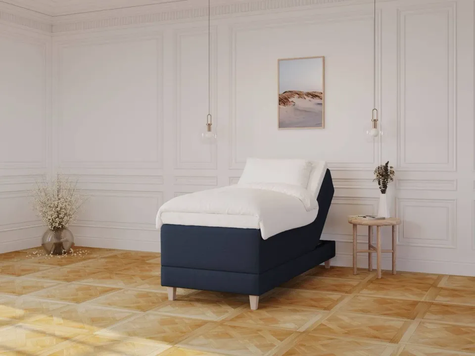 Ragna Aura seng 80x200 dyb blå med Ergonomic+ fjedre