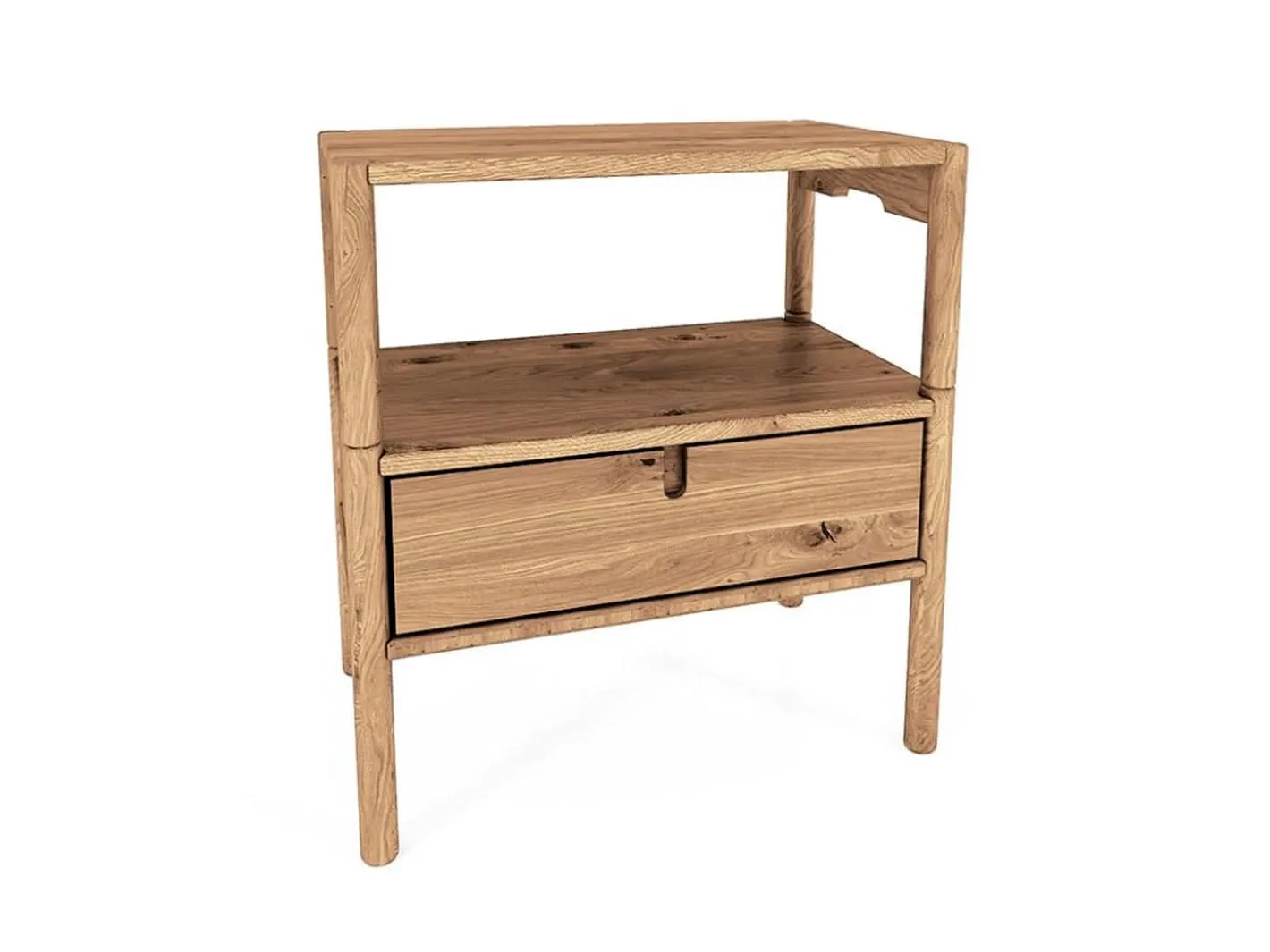 Nordic Design sengebord eg med bakke og skuffe