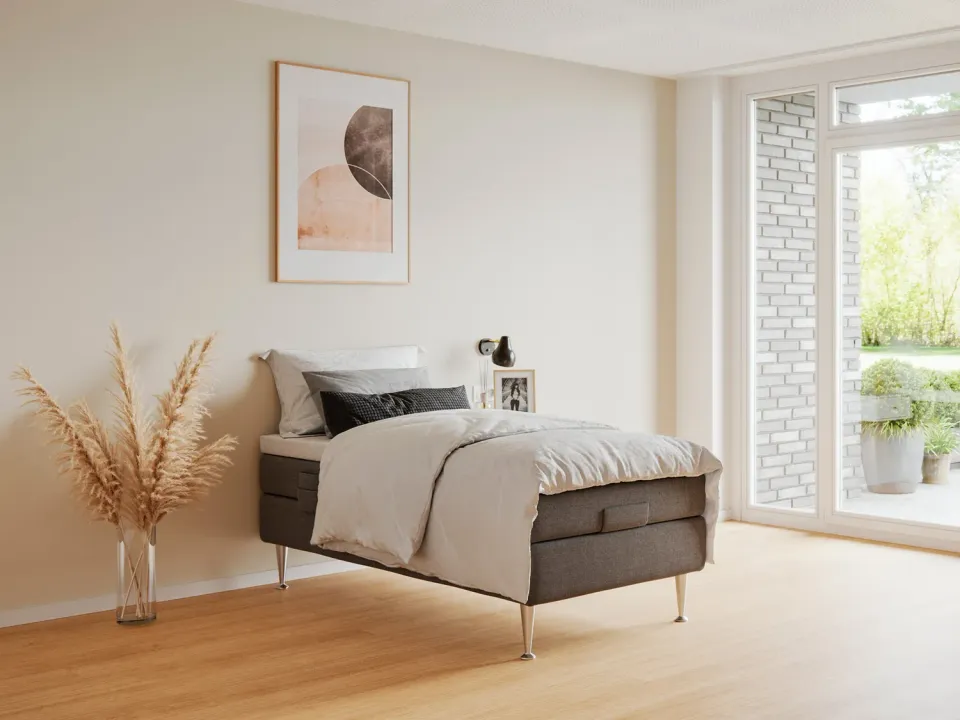 Sengefabrikken.dk Platin elevationsseng 90x210 cm antracit