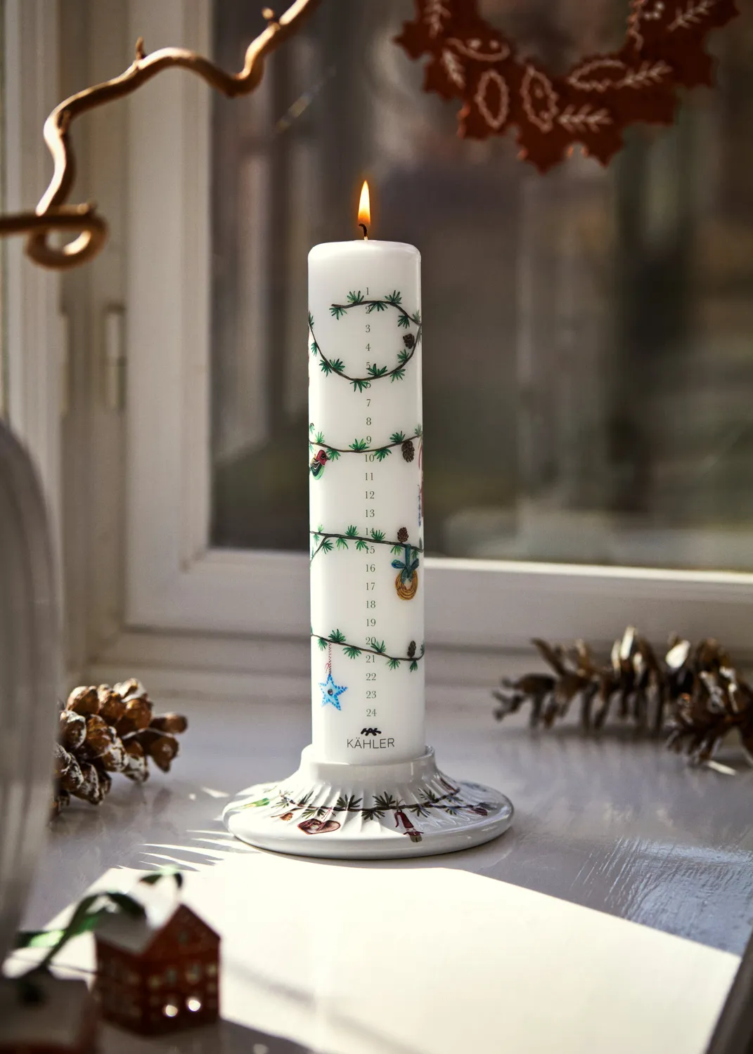 Kähler Hammershøi Christmas kalenderlys 2026 hvid
