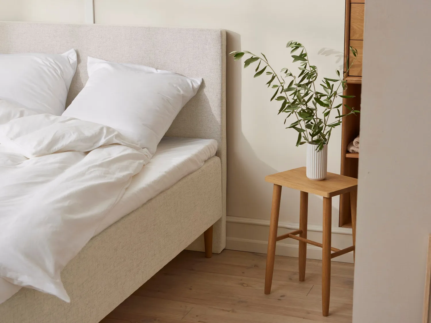 Fabrikkens Trykaflastende Boxmadras 140x200 Sand memoryskum