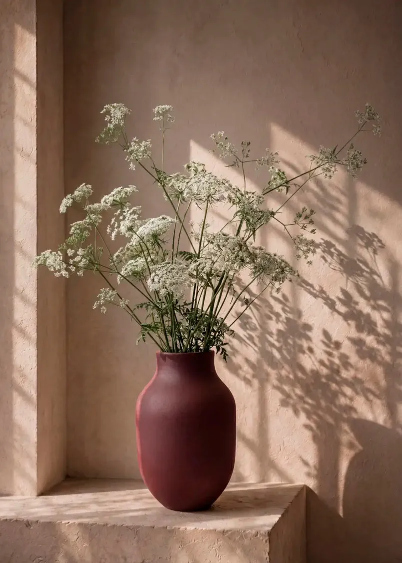 Kähler Studio Omaggio vase bordeaux keramik