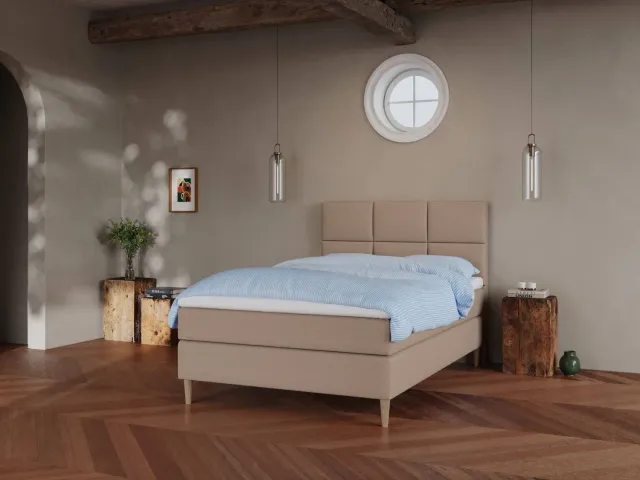 Ragna Svanhild kontinentalseng 120x200 brun – fast