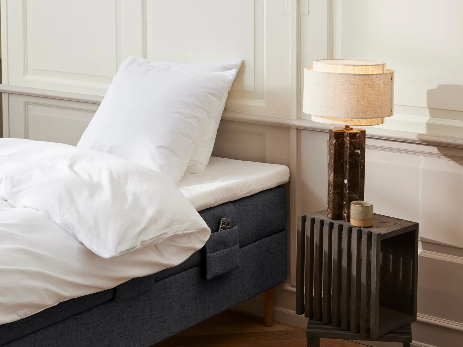 Sengefabrikken Luksus Stockholm elevationsseng 80x200 antracit