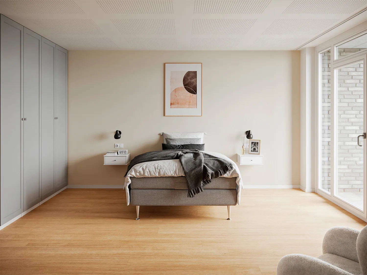 Fabrikkens Platin Elevation elevationsseng 105x210 lysegrå motor