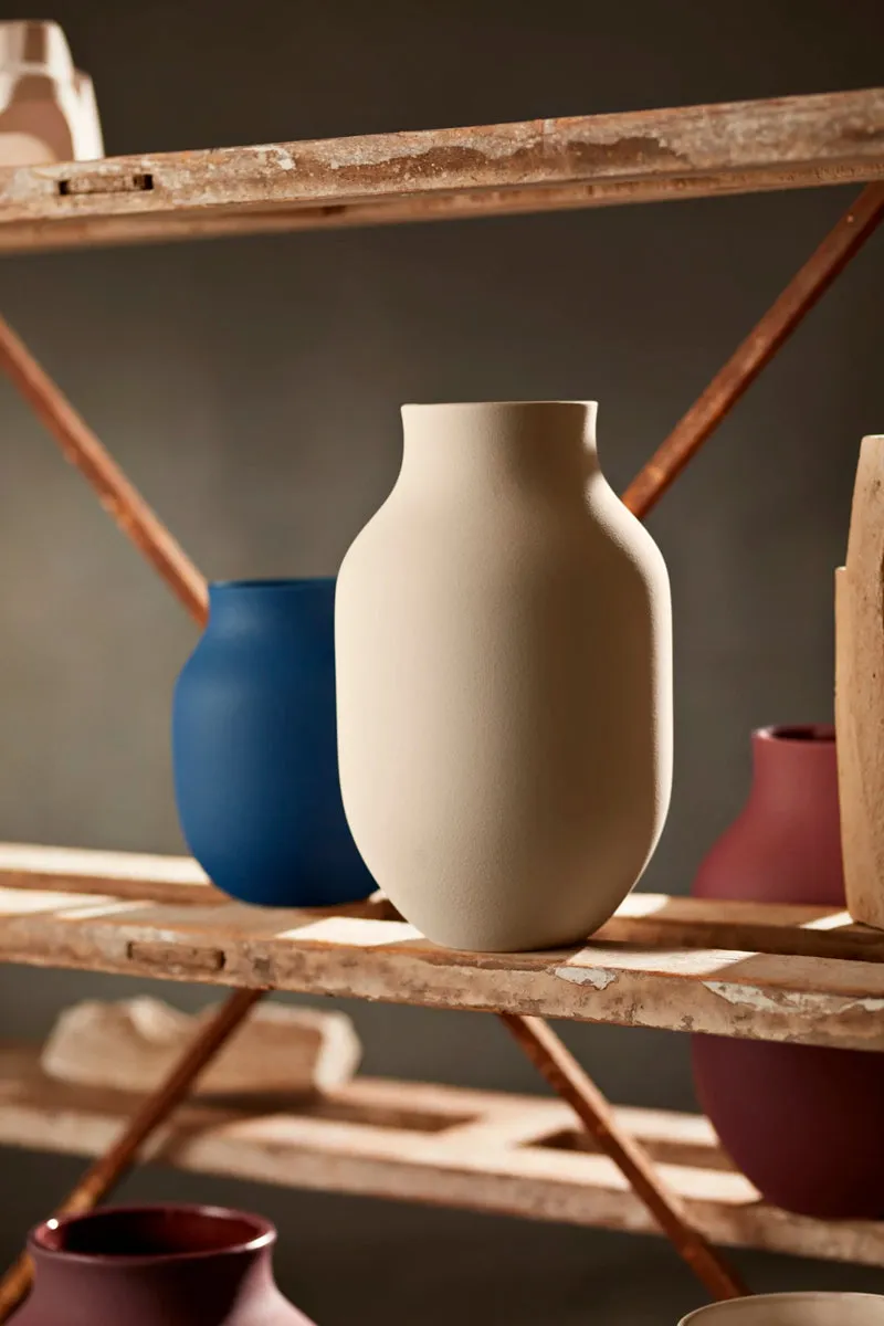 Kähler Studio Omaggio vase H20 cm sand keramik