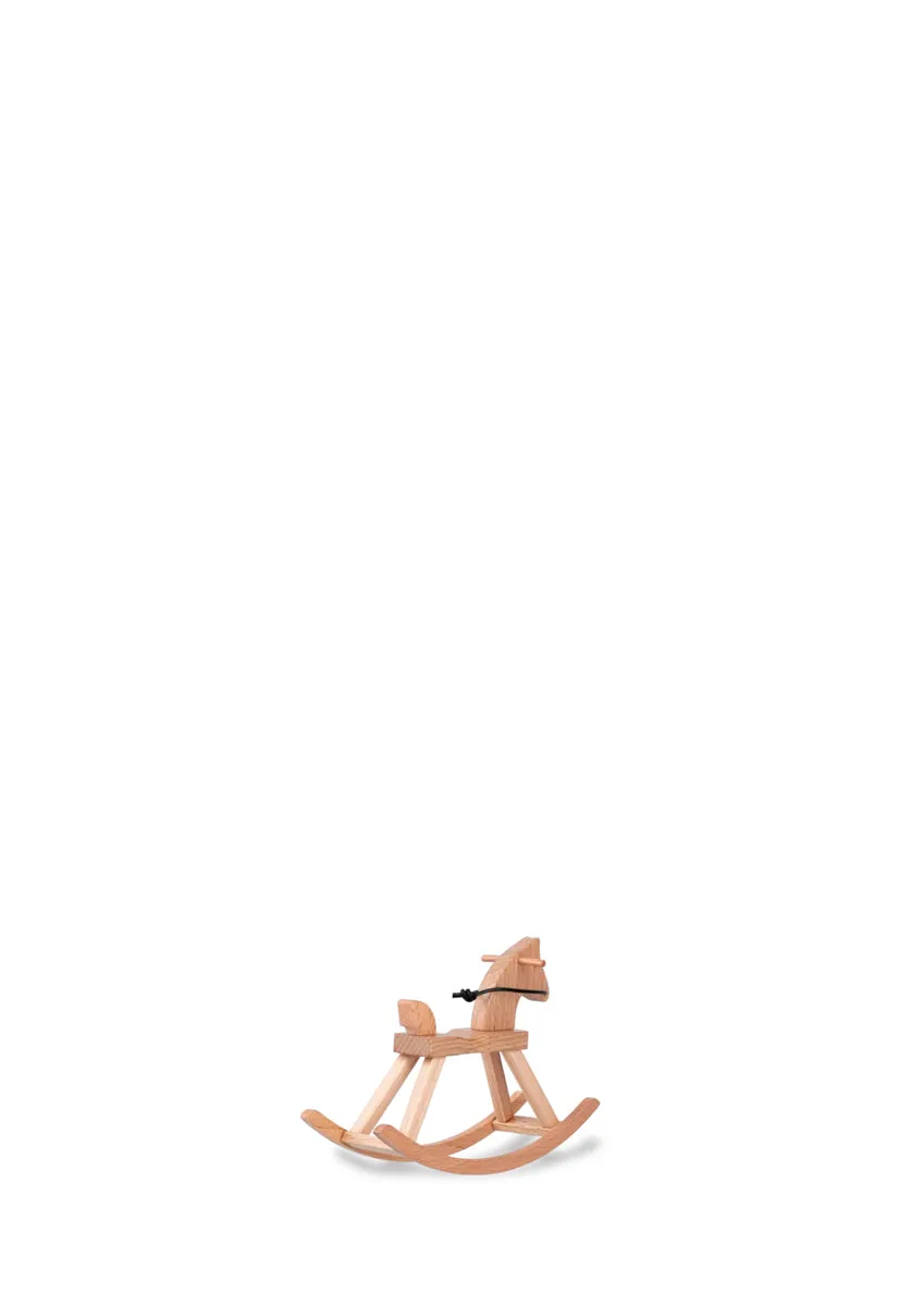 Kay Bojesen Mini Gyngehest træfigur bøg læder