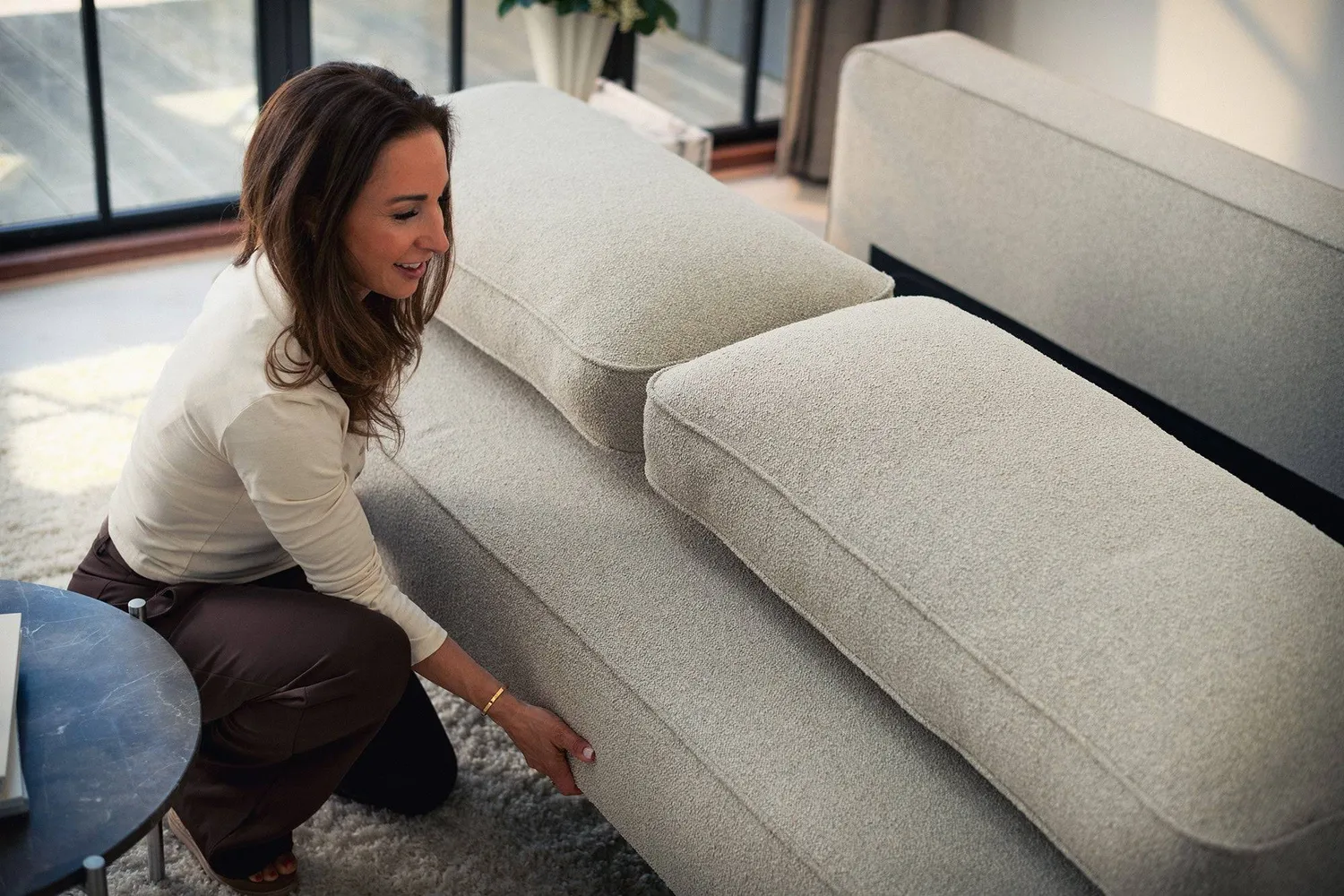 Ragna Naia 338 sovesofa 140x200 brun stof