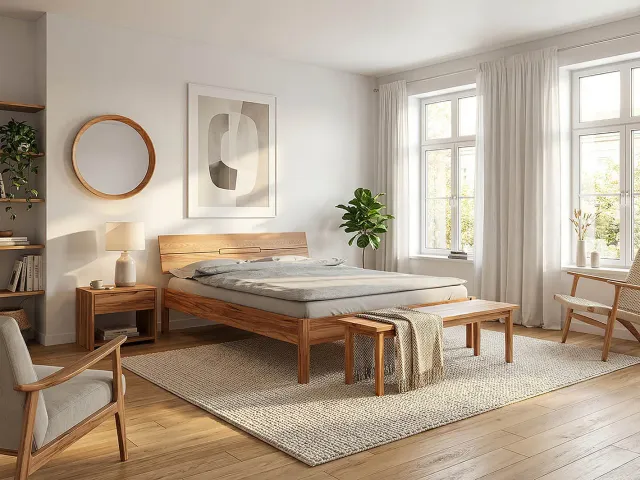 Nordic Design Vento sengeramme 140x200 cm massiv eg