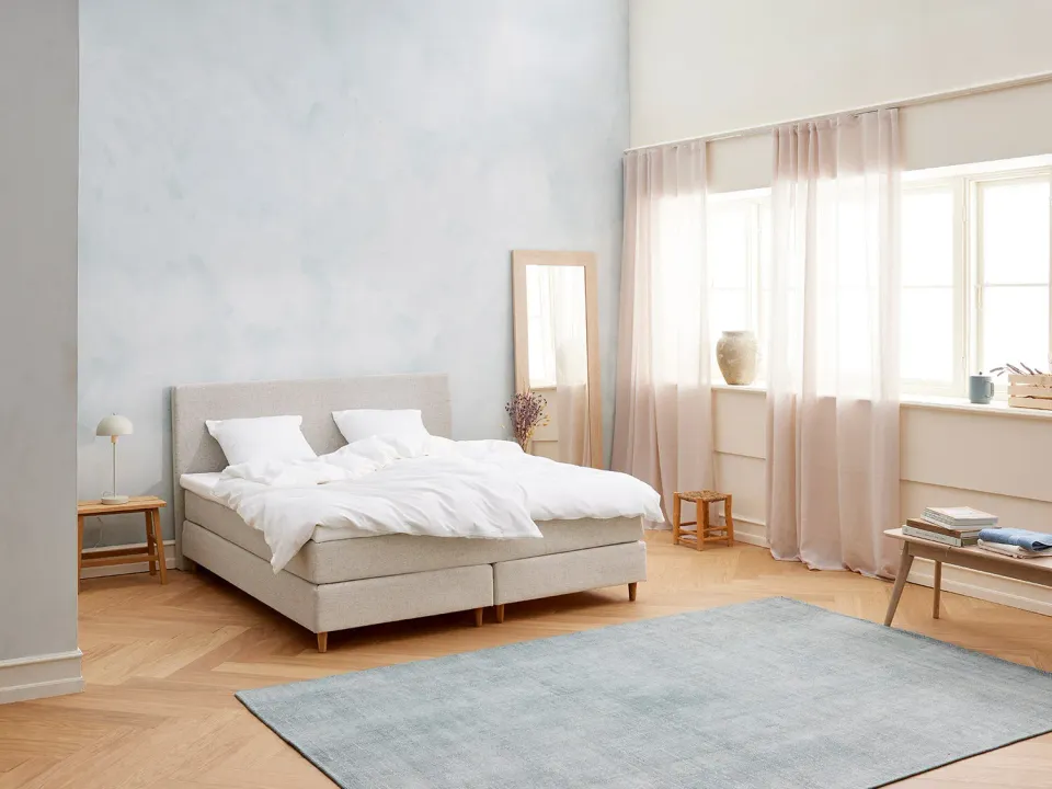 Fabrikkens Kølende kontinentalseng Sand 210x210 cm 57 cm