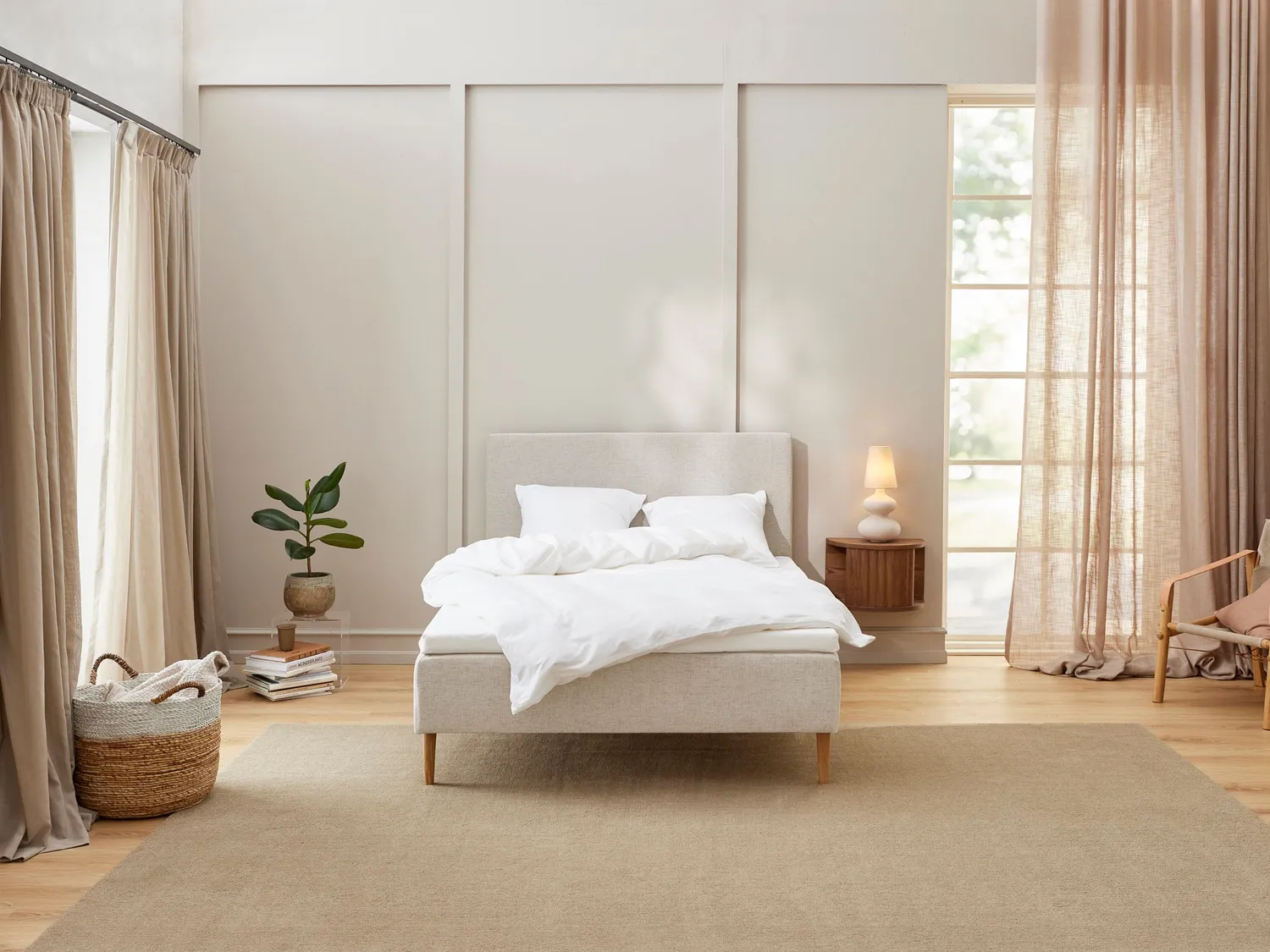 Fabrikkens Komfort Boxmadras boxmadras sand 140x200 cm pocket