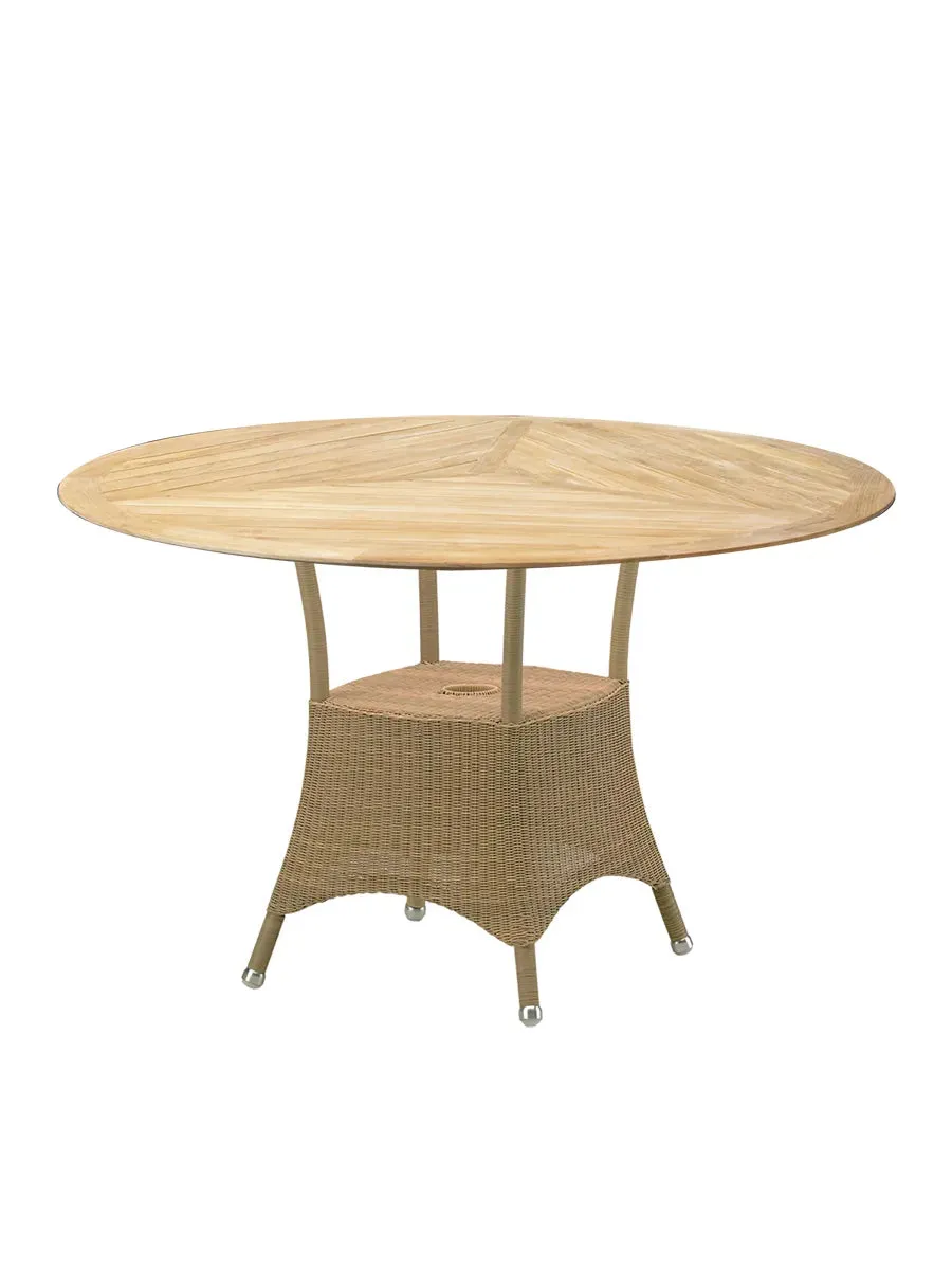 Cane-line Lansing havebord lille teak Ø120 natural
