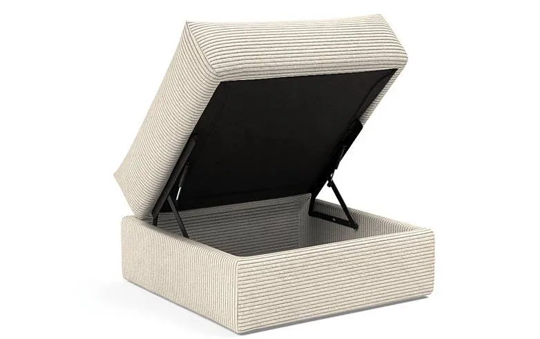 Ragna Puf 75x75 Beige med opbevaring