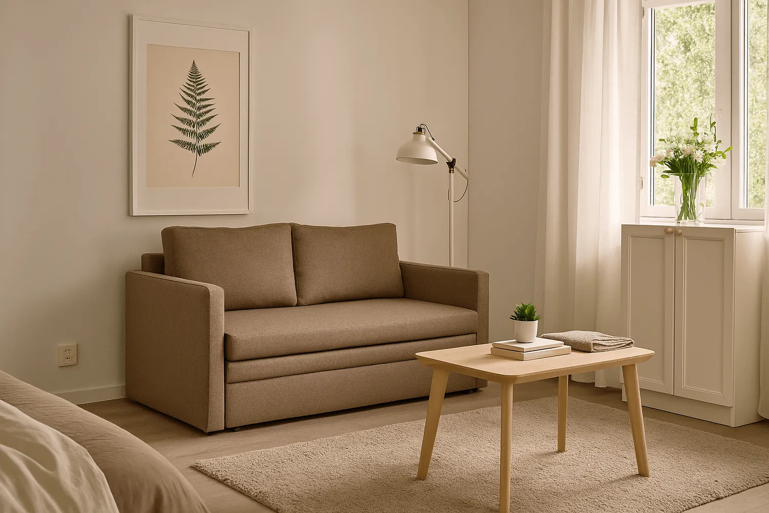 Trivilita Antilia sovesofa 139 cm med sengetøjskasse