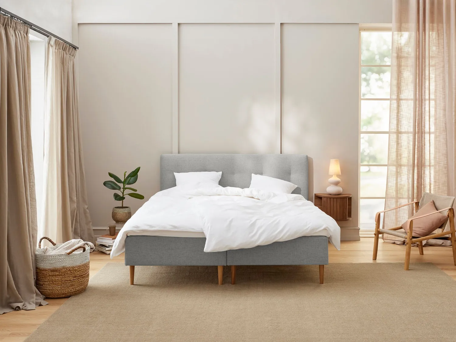 Sengefabrikken Fabrikkens Komfort Boxmadras 160x200 Lysegrå hybrid