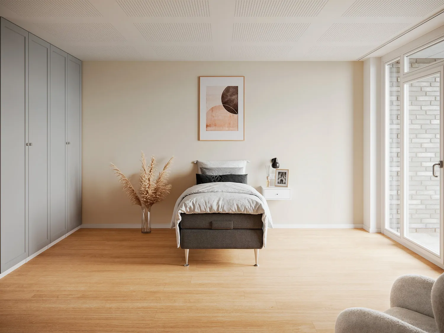 Sengefabrikken.dk Platin elevationsseng 90x210 cm antracit