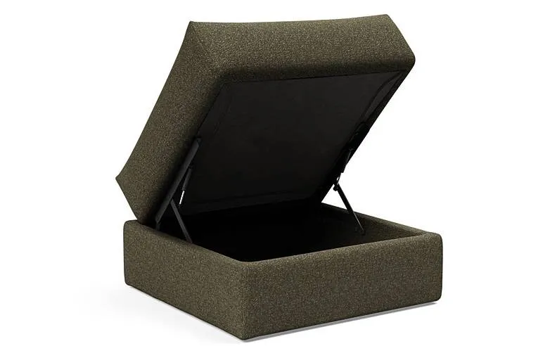 Ragna Puf 75x75 bouclé grøn 535