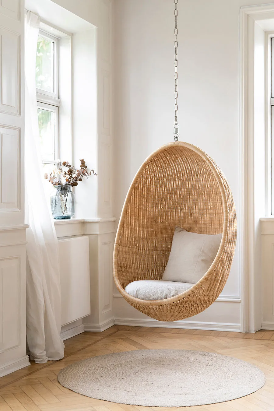 Sika-Design Hanging Egg kæde 150 cm metal sølv