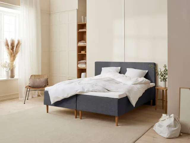 Fabrikkens Trykaflastende boxmadras 180x210 antracit Fast
