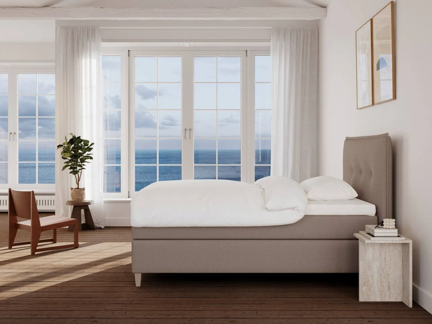 Ragna Snefrid seng 120x200 brun med gavl