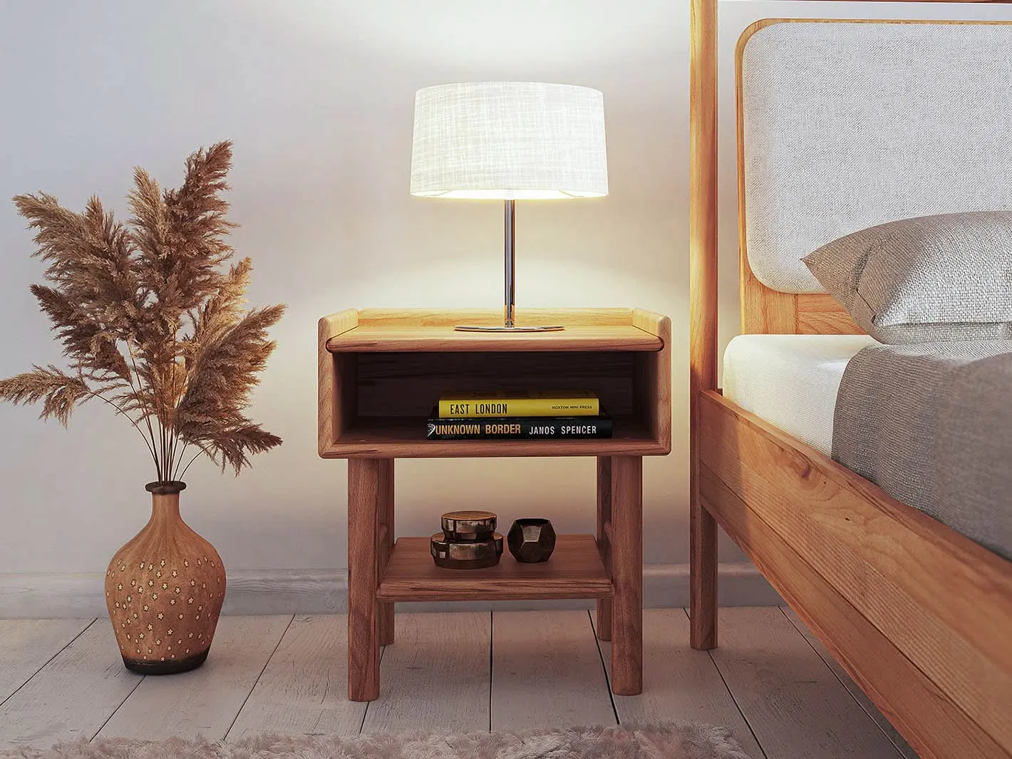 Nordic Design Lira sengebord bakke eg