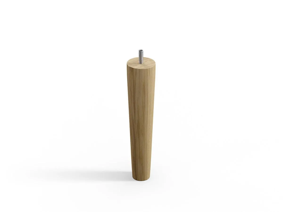 Sengefabrikken.dk Runde Egetræsben sengeben 19 cm 4 stk
